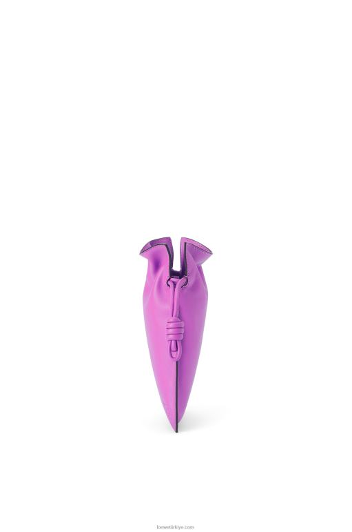 Loewe Nappa dana derisinde flamenko cebi 02600295 kadınlar parlak mor