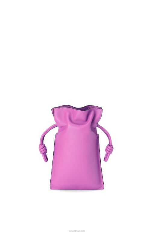 Loewe Nappa dana derisinde flamenko cebi 02600295 kadınlar parlak mor