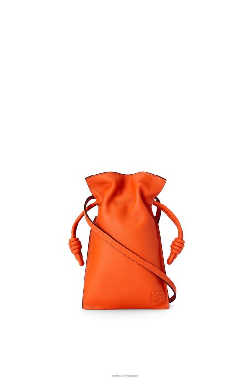 Loewe Nappa dana derisinde flamenko cebi 02600599 kadınlar turuncu