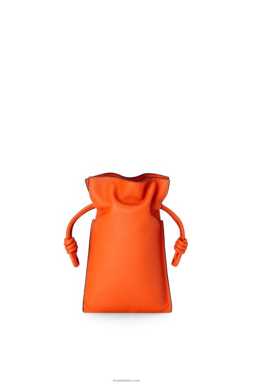 Loewe Nappa dana derisinde flamenko cebi 02600599 kadınlar turuncu