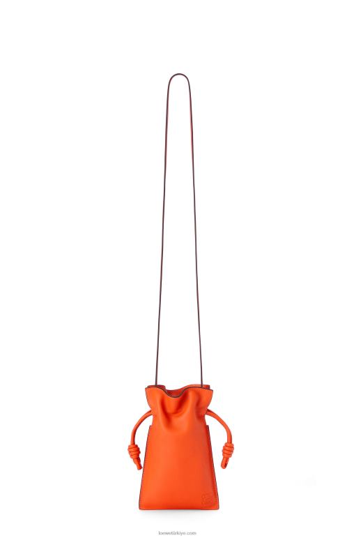 Loewe Nappa dana derisinde flamenko cebi 02600599 kadınlar turuncu