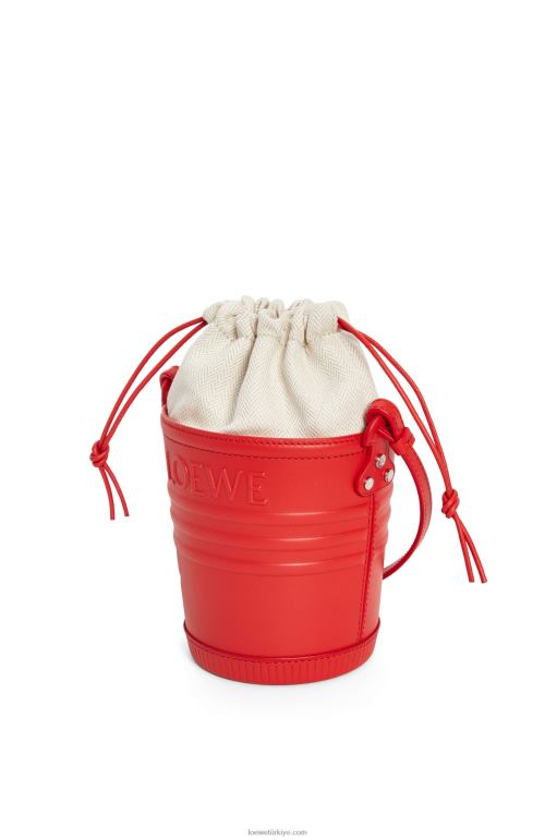 Loewe dana derisinden jardinier cebi 02600229 kadınlar kırmızı