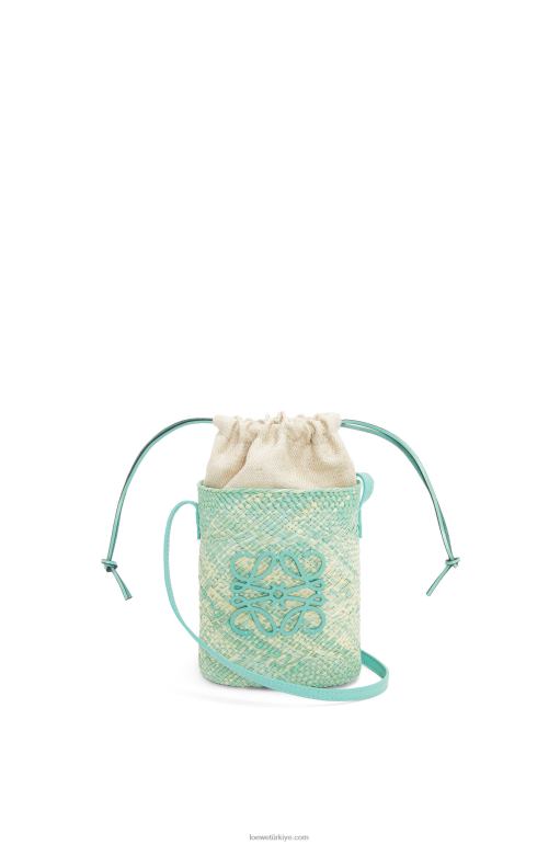 Loewe iraca avuç içi ve dana derisinden kare cep 02600317 kadınlar taze nane