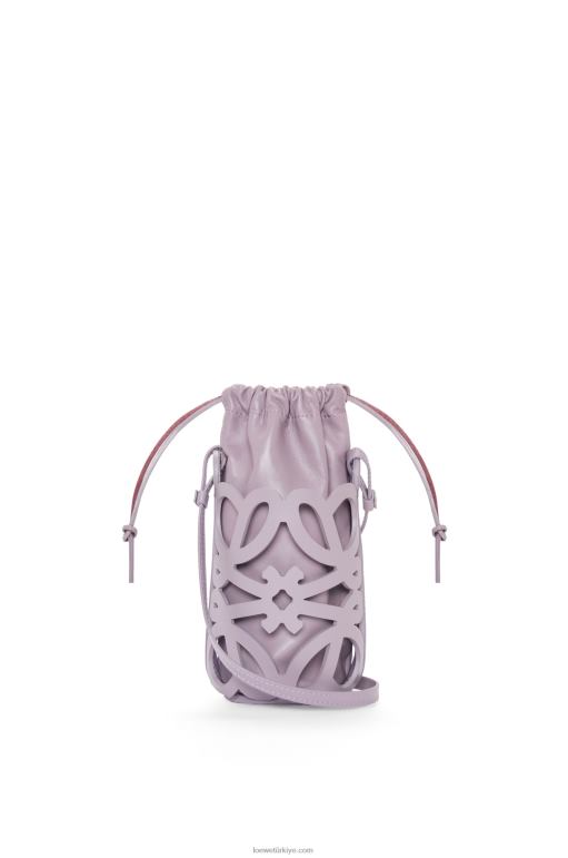 Loewe klasik dana derisi ve napa anagram cep 02600550 kadınlar soluk patlıcan sır