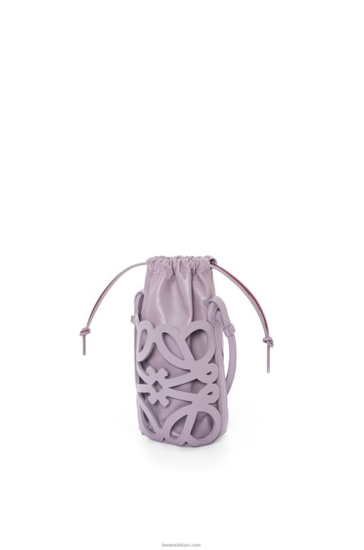 Loewe klasik dana derisi ve napa anagram cep 02600550 kadınlar soluk patlıcan sır