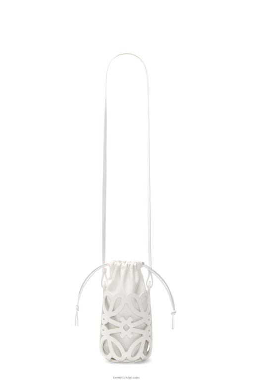 Loewe klasik dana derisi ve napa anagram cep 02600552 kadınlar beyaz sır