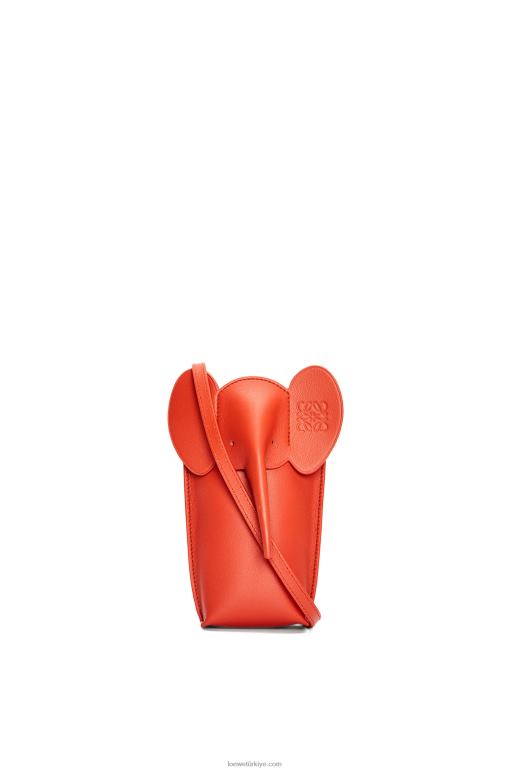 Loewe klasik dana derisinde fil cebi 02600579 kadınlar gündoğumu turuncu