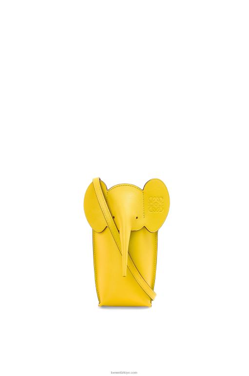 Loewe klasik dana derisinde fil cebi 02600605 kadınlar sarı