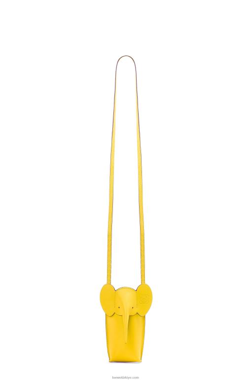 Loewe klasik dana derisinde fil cebi 02600605 kadınlar sarı