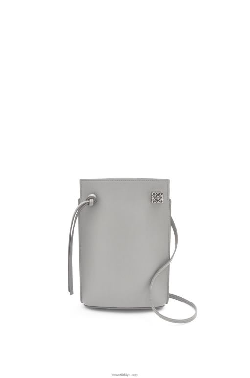 Loewe klasik dana derisinde zar cebi 02600572 kadınlar inci grisi