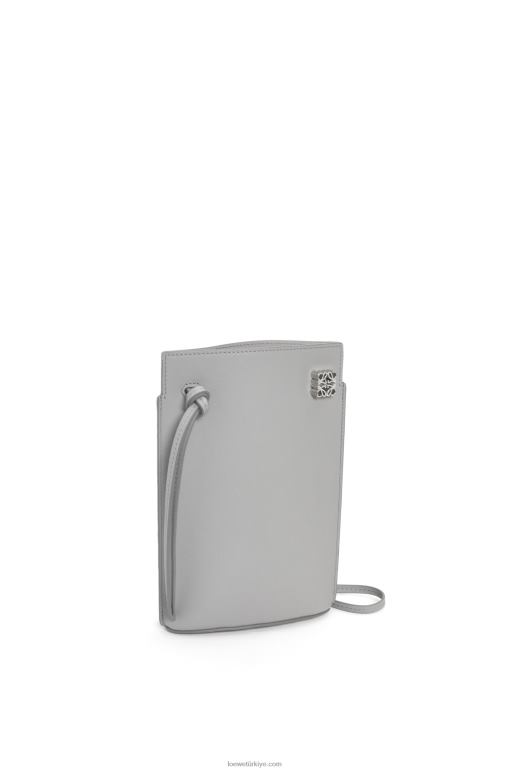 Loewe klasik dana derisinde zar cebi 02600572 kadınlar inci grisi