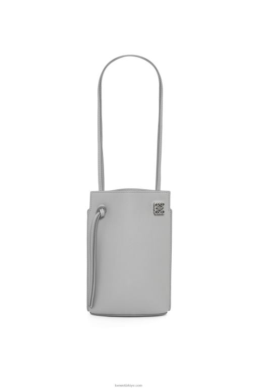 Loewe klasik dana derisinde zar cebi 02600572 kadınlar inci grisi