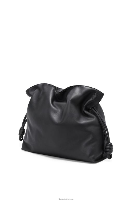 Loewe Nappa dana derisinden büyük flamenko debriyajı 02600411 kadınlar siyah