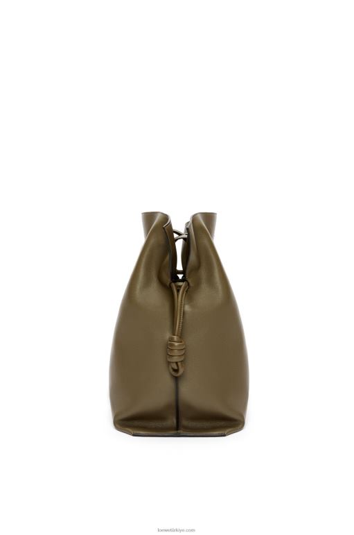 Loewe Nappa dana derisinden xl flamenko çantası 02600360 kadınlar koyu haki yeşil