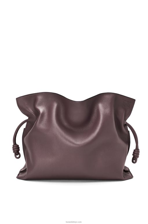 Loewe Nappa dana derisinden xl flamenko çantası 02600526 kadınlar kuru erik