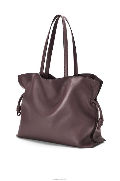 Loewe Nappa dana derisinden xl flamenko çantası 02600526 kadınlar kuru erik