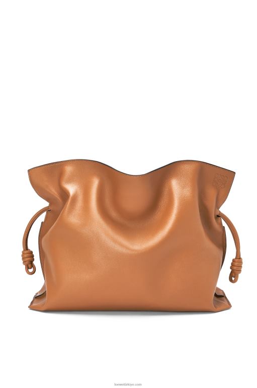 Loewe Nappa dana derisinden xl flamenko çantası 02600527 kadınlar sıcak çöl