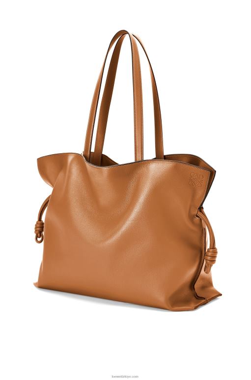 Loewe Nappa dana derisinden xl flamenko çantası 02600527 kadınlar sıcak çöl