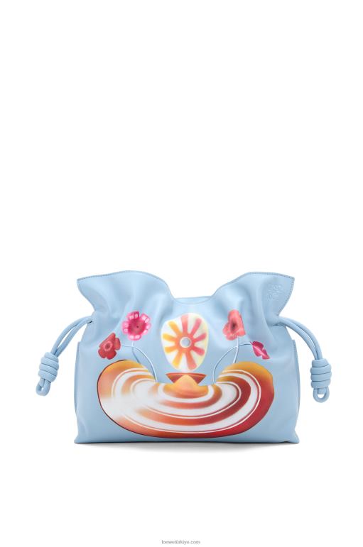 Loewe napa dana derisinde maruja mallo flamenco debriyajı 02600361 kadınlar tozlu mavi