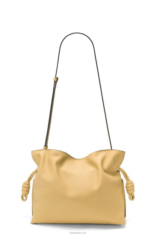 Loewe napa dana derisinden flamenko debriyajı 02600363 kadınlar koyu tereyağı