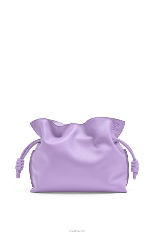 Loewe napa dana derisinden flamenko debriyajı 02600388 kadınlar açık leylak rengi