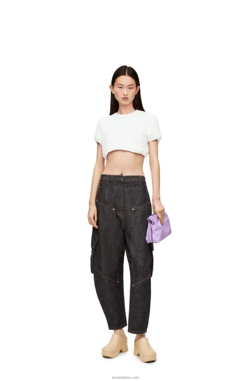 Loewe napa dana derisinden mini flamenko debriyajı 02600204 kadınlar açık leylak rengi