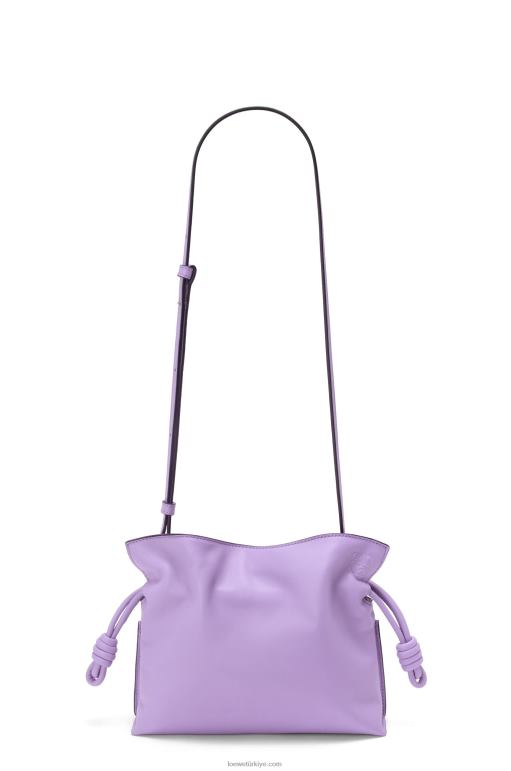 Loewe napa dana derisinden mini flamenko debriyajı 02600204 kadınlar açık leylak rengi