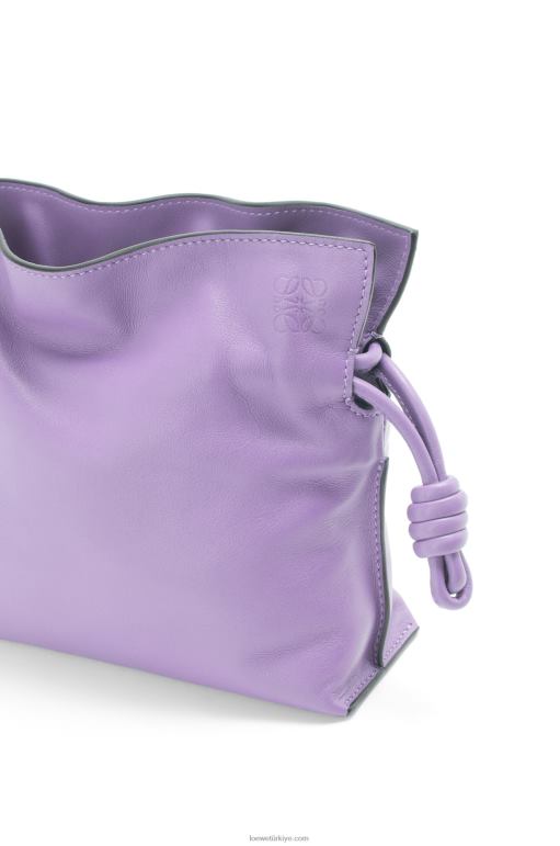 Loewe napa dana derisinden mini flamenko debriyajı 02600204 kadınlar açık leylak rengi