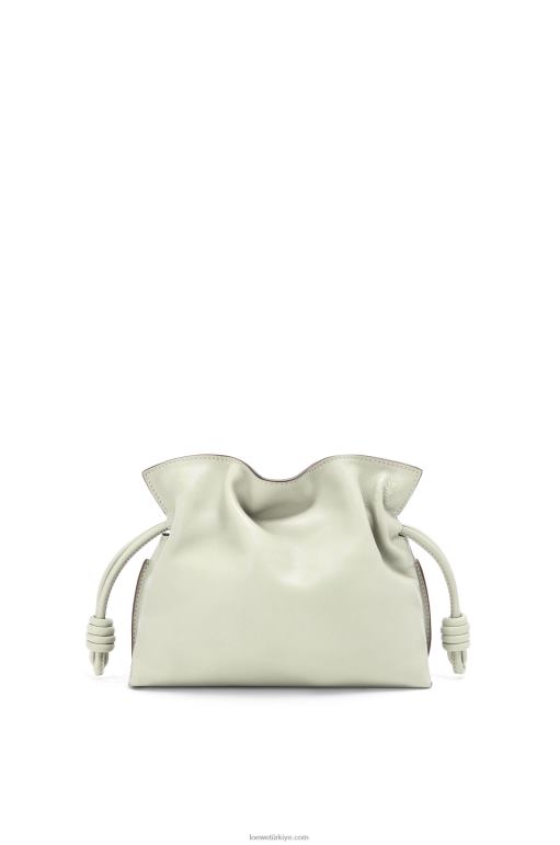 Loewe napa dana derisinden mini flamenko debriyajı 02600205 kadınlar hafif seladonlar