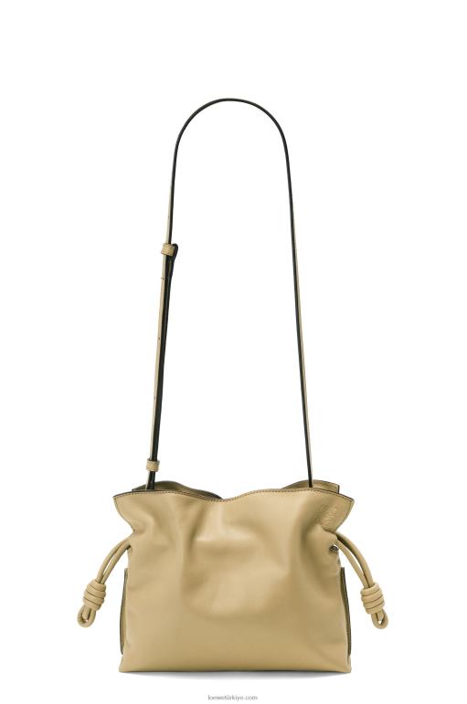 Loewe napa dana derisinden mini flamenko debriyajı 02600217 kadınlar kil yeşili
