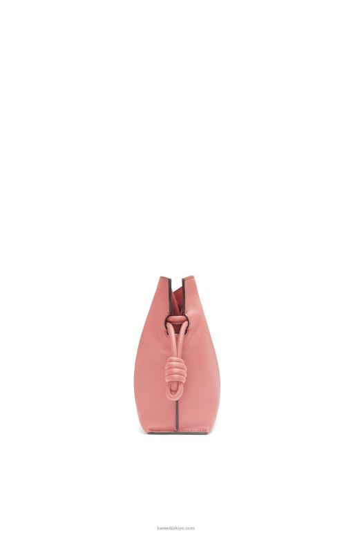 Loewe napa dana derisinden mini flamenko debriyajı 02600267 kadınlar şeftali çiçeği