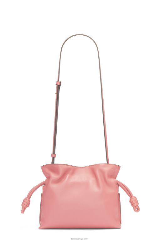 Loewe napa dana derisinden mini flamenko debriyajı 02600267 kadınlar şeftali çiçeği