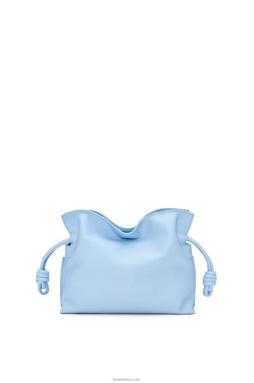 Loewe napa dana derisinden mini flamenko debriyajı 02600330 kadınlar tozlu mavi