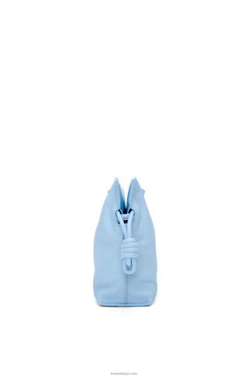 Loewe napa dana derisinden mini flamenko debriyajı 02600330 kadınlar tozlu mavi