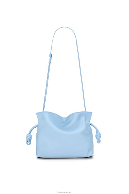 Loewe napa dana derisinden mini flamenko debriyajı 02600330 kadınlar tozlu mavi