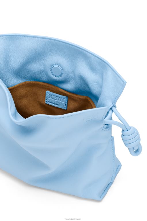 Loewe napa dana derisinden mini flamenko debriyajı 02600330 kadınlar tozlu mavi
