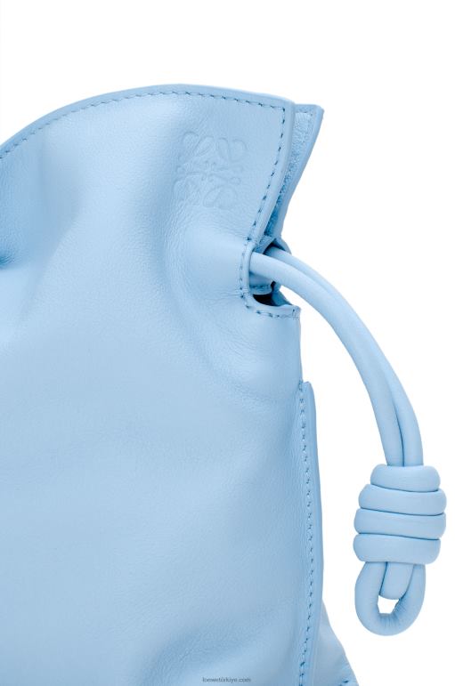 Loewe napa dana derisinden mini flamenko debriyajı 02600330 kadınlar tozlu mavi