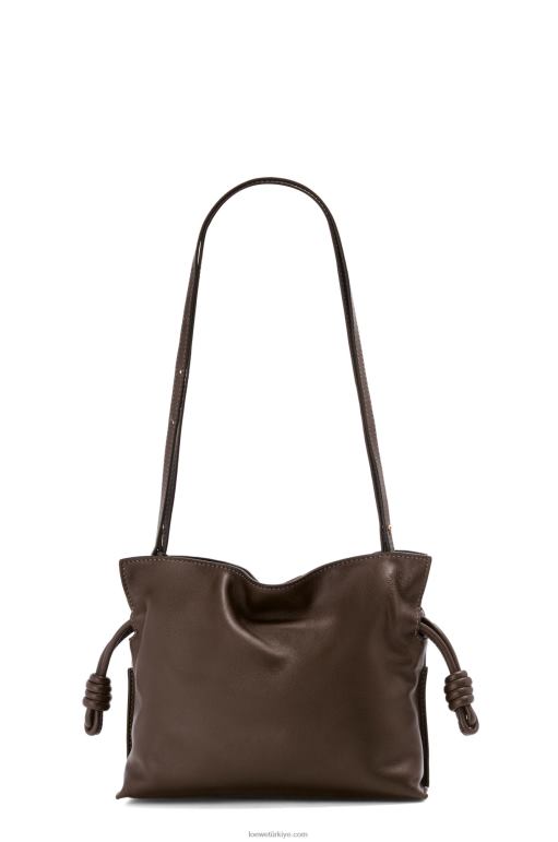 Loewe napa dana derisinden mini flamenko debriyajı 02600555 kadınlar çikolata