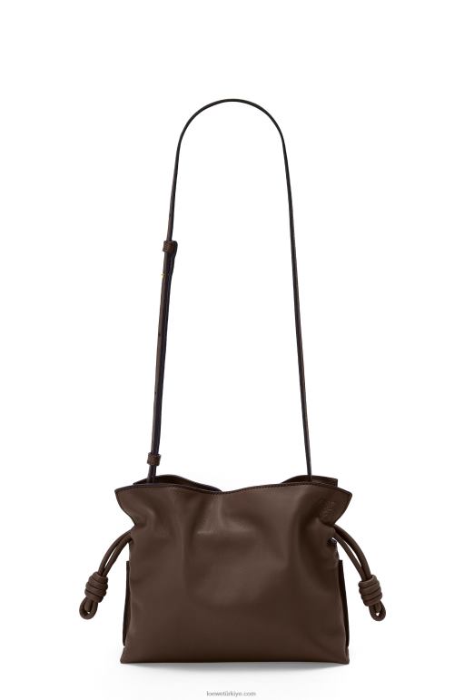 Loewe napa dana derisinden mini flamenko debriyajı 02600555 kadınlar çikolata
