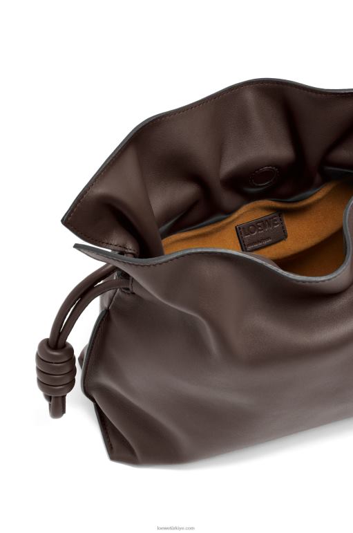 Loewe napa dana derisinden mini flamenko debriyajı 02600555 kadınlar çikolata