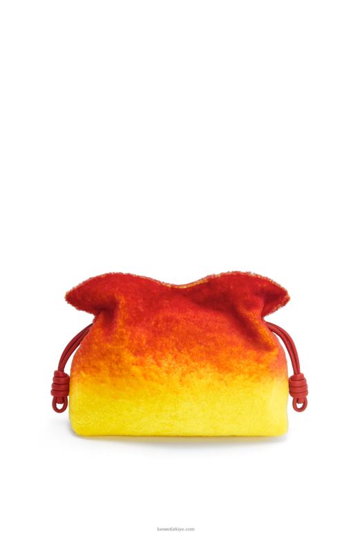 Loewe yünlü calcifer flamenco debriyajı 02600443 kadınlar kırmızı