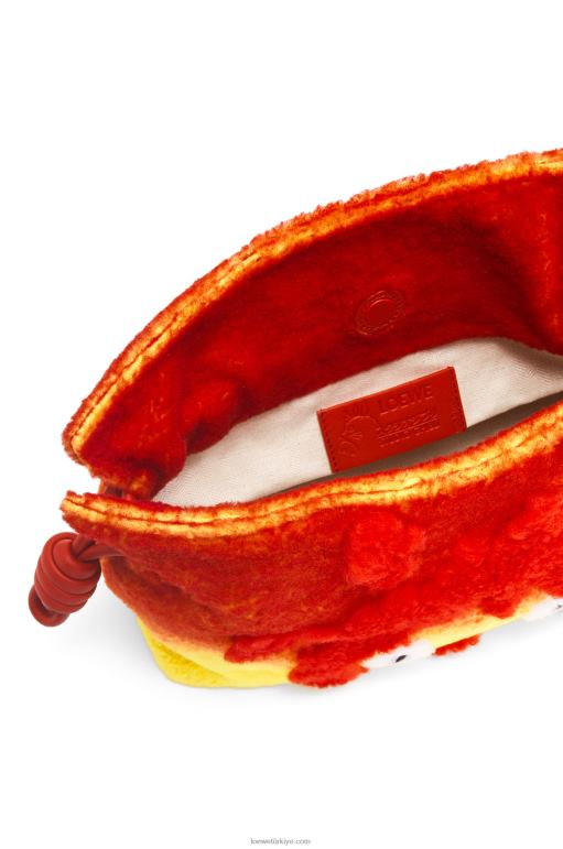 Loewe yünlü calcifer flamenco debriyajı 02600443 kadınlar kırmızı