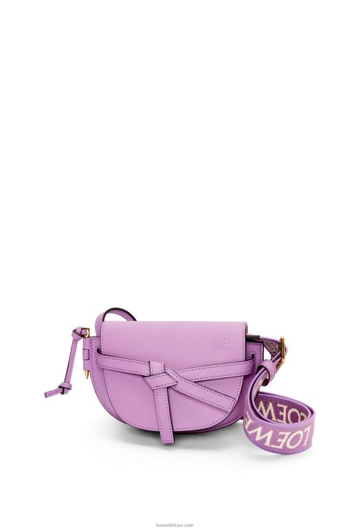 Loewe Yumuşak dana derisi ve jakarlı mini kapı ikili çanta 02600196 kadınlar taklit