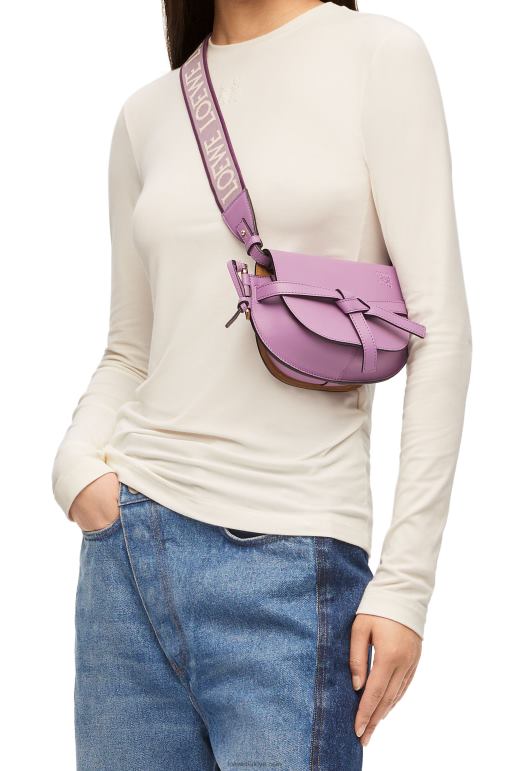 Loewe Yumuşak dana derisi ve jakarlı mini kapı ikili çanta 02600196 kadınlar taklit