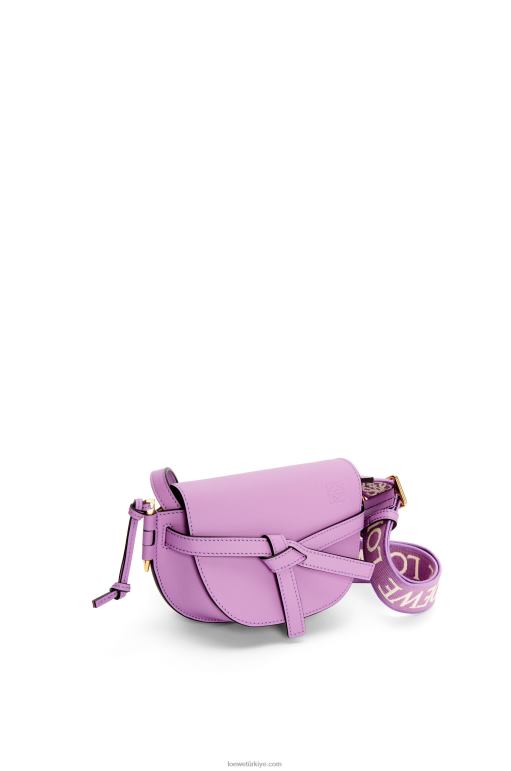 Loewe Yumuşak dana derisi ve jakarlı mini kapı ikili çanta 02600196 kadınlar taklit