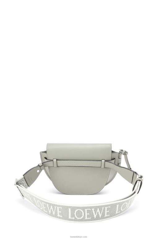 Loewe Yumuşak dana derisi ve jakarlı mini kapı ikili çanta 02600276 kadınlar kül grisi