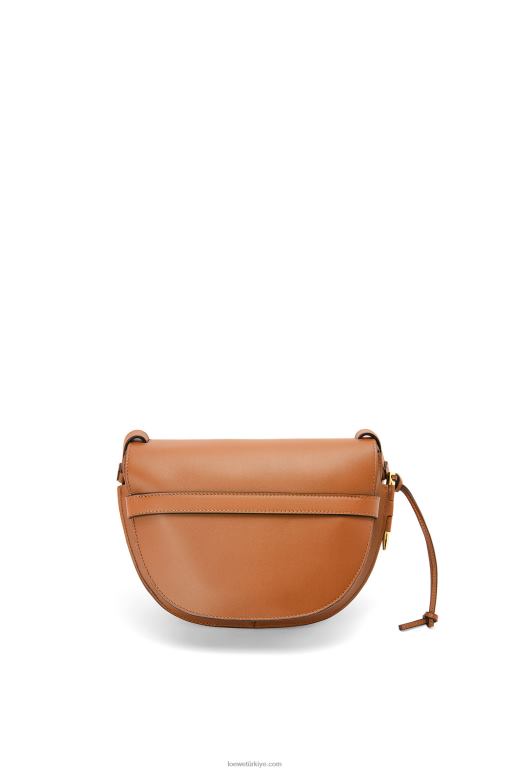 Loewe yumuşak dana derisi ve jakarlı küçük kapı çantası 02600254 kadınlar bronzlaşmak