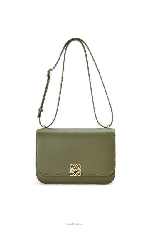 Loewe ipek dana derisinden goya çanta 02600301 kadınlar avokado yeşili