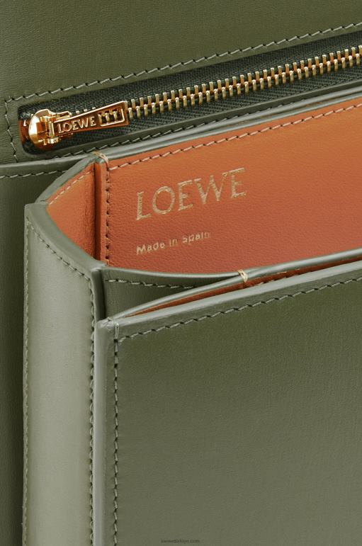 Loewe ipek dana derisinden goya çanta 02600301 kadınlar avokado yeşili