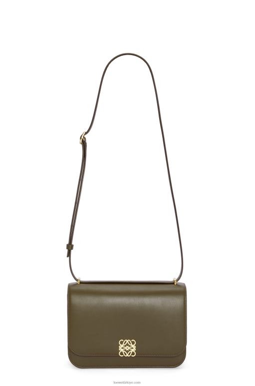Loewe ipek dana derisinden goya çanta 02600374 kadınlar koyu haki yeşil